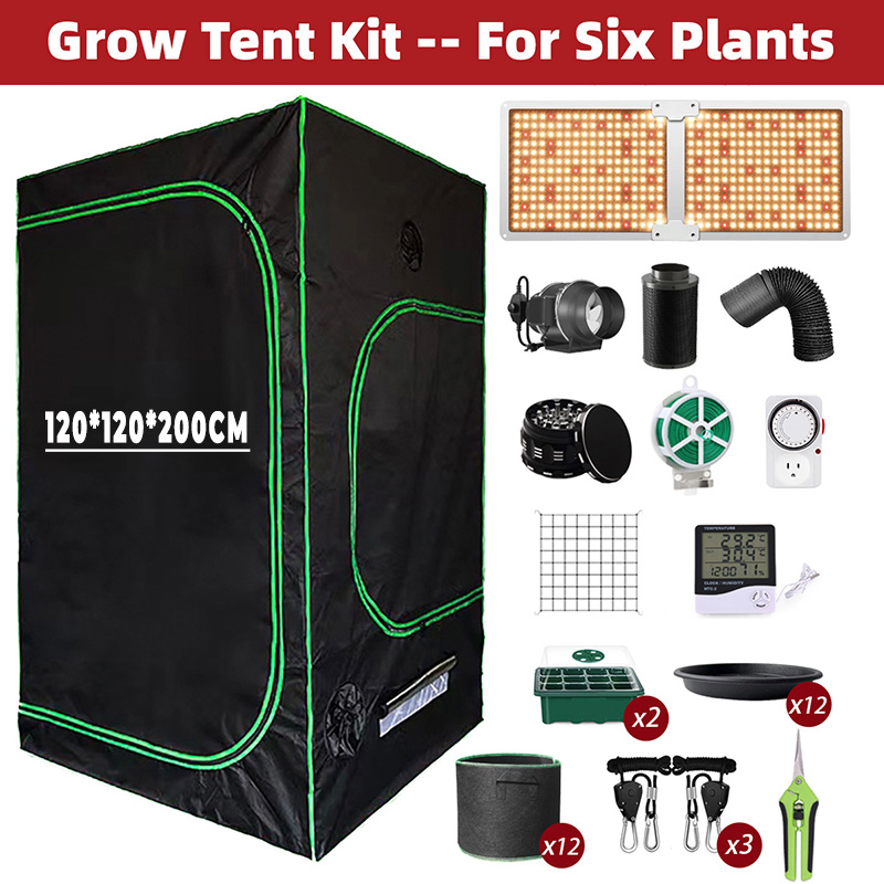 120*120*200CM Grow Tent Kit For Six Plants